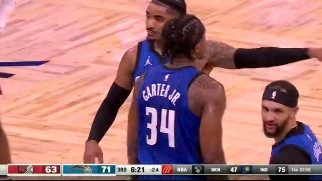 【2024年04月02日】开拓者vs魔术第3节英文原声录像回放