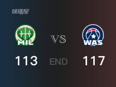 雄鹿vs奇才战况：字母哥35分难阻雄鹿败给奇才