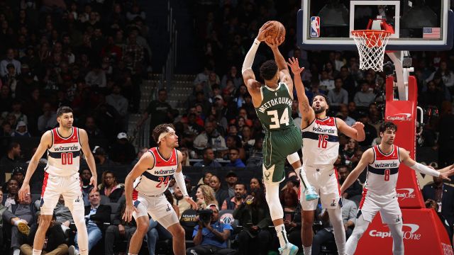 【2024年04月03日 雄鹿vs奇才集锦】雄鹿113-117奇才 字母哥35+15+10普尔16+13奇才力克雄鹿