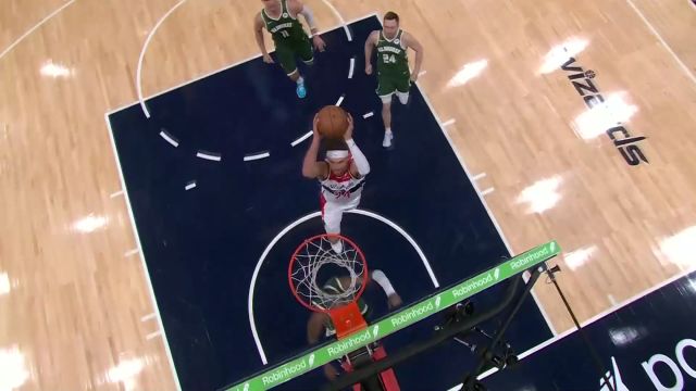 【2024年04月03日 雄鹿vs奇才集锦】进攻如水银泻地！普尔四分卫长传助攻基斯珀特飞身暴扣