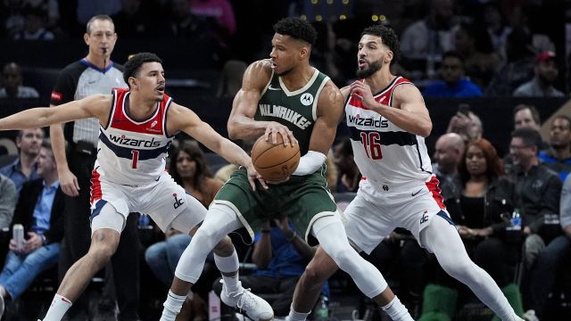 【2024年04月03日 雄鹿vs奇才集锦】雄鹿113-117奇才 字母哥35+15+10普尔16+13奇才力克雄鹿