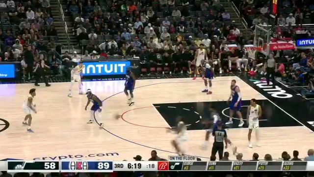 【2024年04月06日】NBA常规赛：爵士vs快船第3节英文原声录像回放