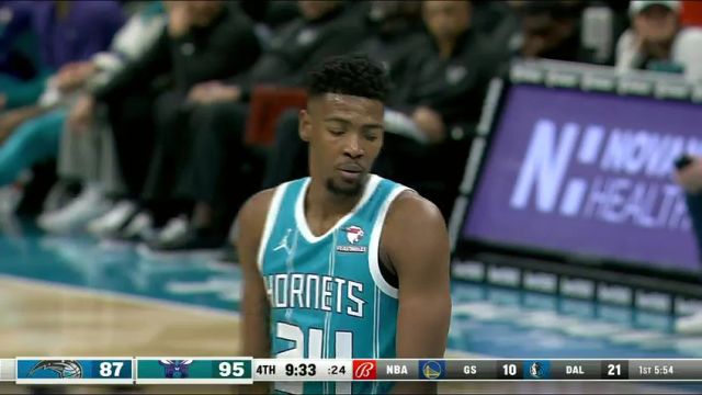 【2024年04月06日】NBA常规赛：魔术vs黄蜂第4节英文原声录像回放