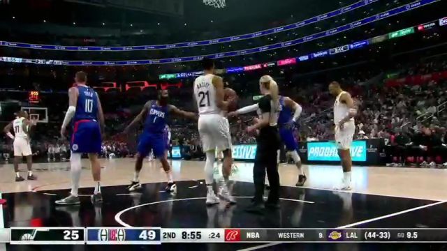 【2024年04月06日】NBA常规赛：爵士vs快船第2节中文解说录像回放