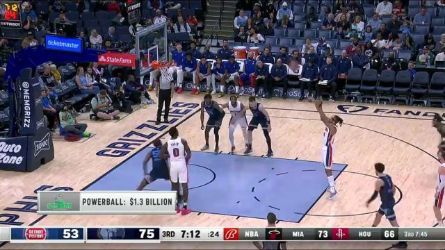 【2024年04月06日】活塞vs灰熊第3节英文原声录像回放