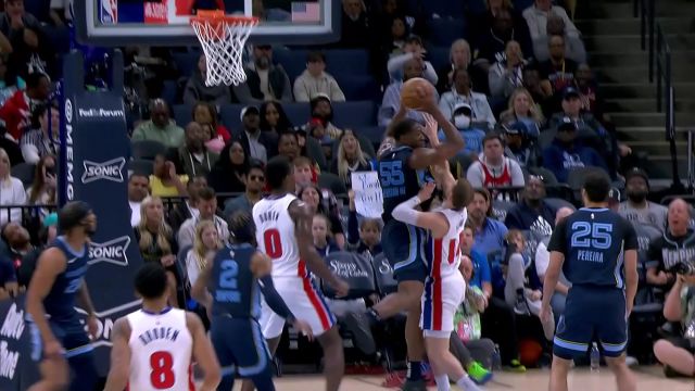 【2024年04月06日 活塞vs灰熊集锦】得到3J真传 特雷-杰米森飞天大帽无情将球扇飞