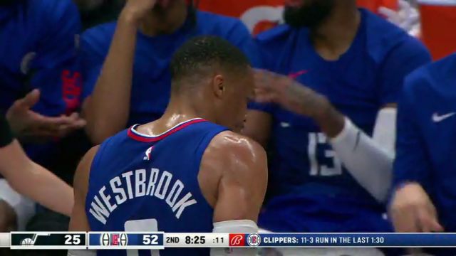 【2024年04月06日】NBA常规赛：爵士vs快船第2节英文原声录像回放