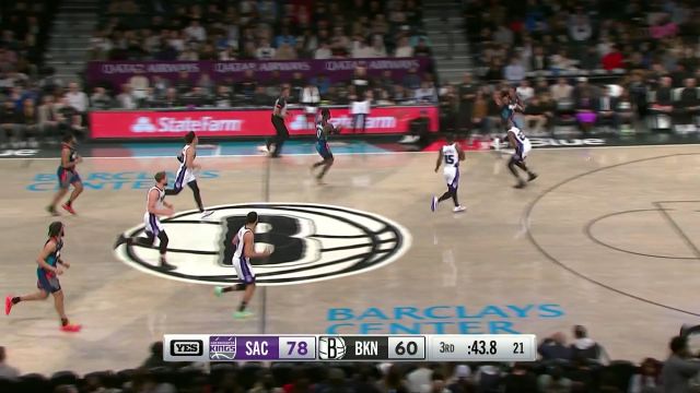 【2024年04月08日 国王vs篮网集锦】腰腹力量太出色 朗尼沃克起飞滑翔高难躲闪放篮