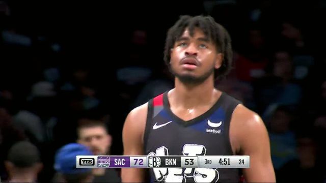 【2024年04月08日】NBA常规赛：国王vs篮网第3节英文原声录像回放