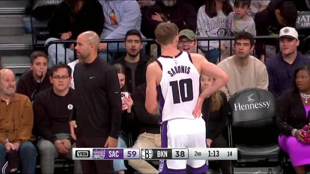 【2024年04月08日】NBA常规赛：国王vs篮网第2节英文原声录像回放