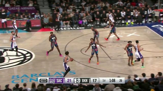 【2024年04月08日 国王vs篮网集锦】防守们多手并用也掏不掉 小萨坚如磐石打的十分强硬