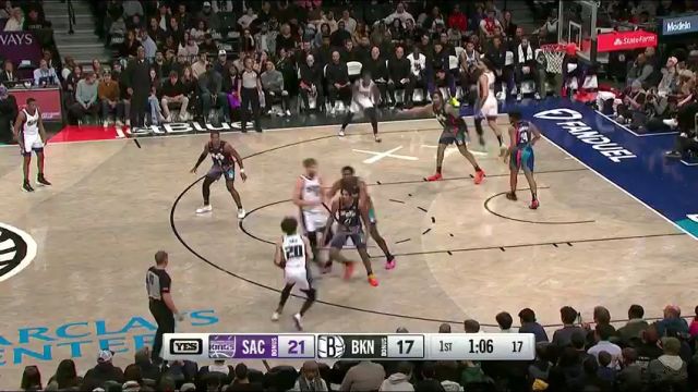 【2024年04月08日】NBA常规赛：国王vs篮网第1节英文原声录像回放