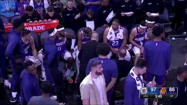 【2024年04月10日】快船vs太阳第4节英文原声录像回放