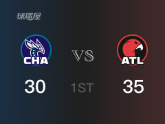 NBA常规赛：首节战罢，老鹰以35- 30领先黄蜂，马修斯7分2助攻