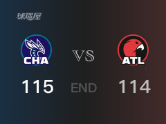 黄蜂vs老鹰战报： 黄蜂115-114击溃老鹰 B-米勒27分博格丹19分