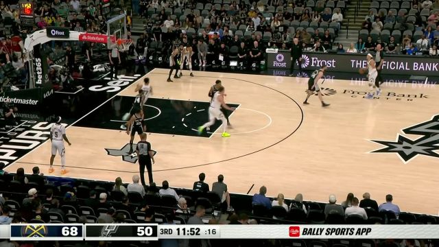 【2024年04月13日 掘金vs马刺集锦】你有张良计我有过墙梯！ 两队开始对飙三分互不相让