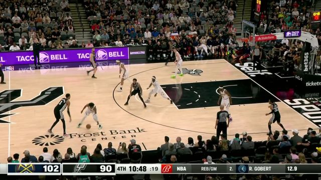 【2024年04月13日 掘金vs马刺集锦】势必拿下本场比赛！ 掘金一波7-0进攻波将分差再次拉开