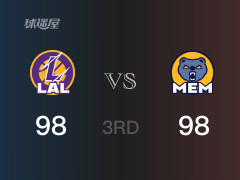 灰熊三节战平湖人，拉拉维亚得到24分，戴维斯得到28分