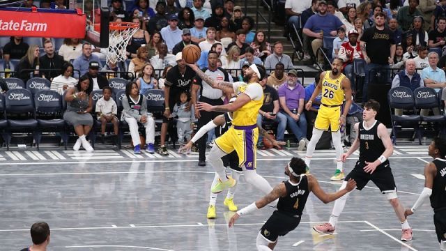 【2024年04月13日 湖人vs灰熊集锦】湖人123-120灰熊 詹眉合砍73分升至西部第9