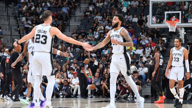 【2024年04月15日 活塞vs马刺集锦】活塞95-123马刺 马刺全队八人上双收官战大胜活塞