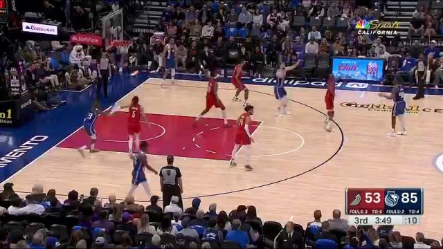 【2024年04月15日】NBA常规赛：开拓者vs国王第3节英文原声录像回放