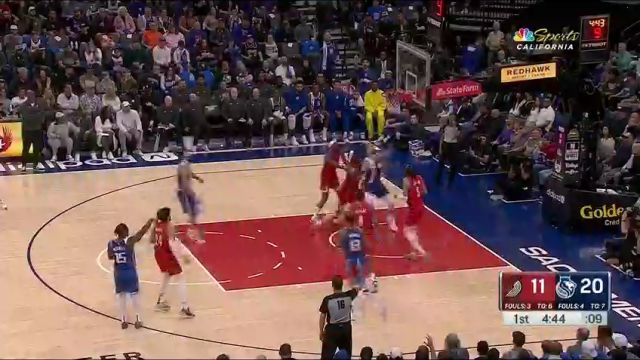 【2024年04月15日】NBA常规赛：开拓者vs国王第1节中文解说录像回放