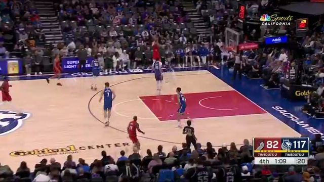 【2024年04月15日】NBA常规赛：开拓者vs国王第4节英文原声录像回放