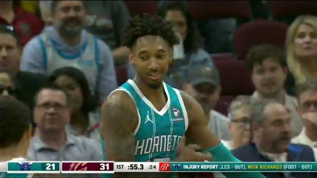 【2024年04月15日】NBA常规赛：黄蜂vs骑士第1节英文原声录像回放