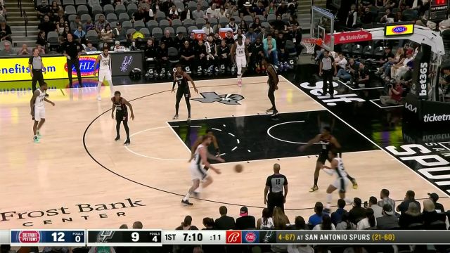 【2024年04月15日 活塞vs马刺集锦】怀斯曼vs马刺集锦 全场21+18展现高效进攻无力回天