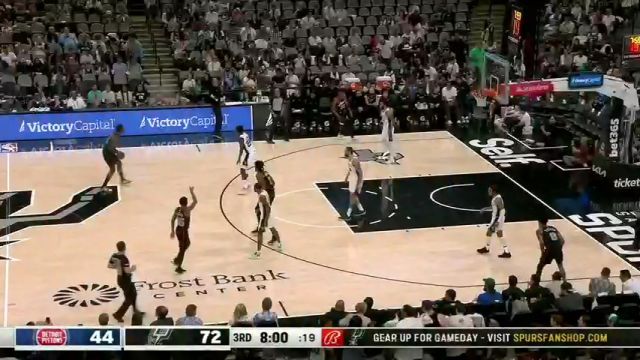 【2024年04月15日】NBA常规赛：活塞vs马刺第3节中文解说录像回放