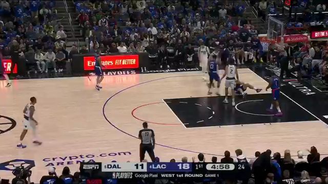 【2024年04月22日】NBA常规赛：独行侠vs快船第1节中文解说录像回放