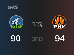 NBA季后赛：太阳以94-90领先森林狼，结束三节