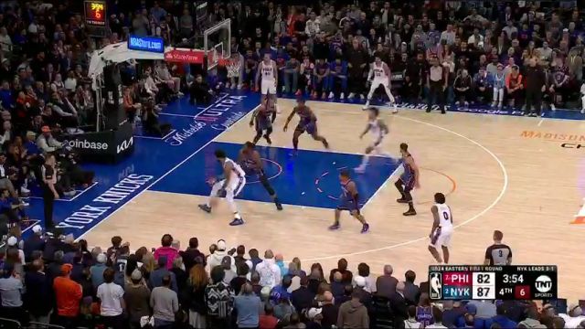 【2024年05月01日】NBA季后赛：76人vs尼克斯第4节英文原声录像回放