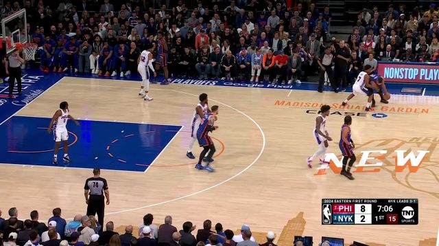 【2024年05月01日 76人vs尼克斯集锦】挂挡加速势不可挡 马克西反击快攻冲击禁区上篮得手