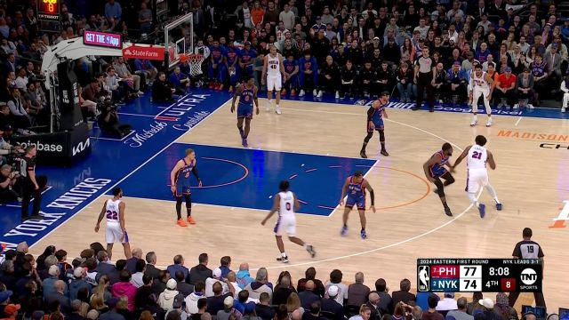 【2024年05月01日 76人vs尼克斯集锦】恩比德失误集锦 19中7频频打铁外加9失误3犯规