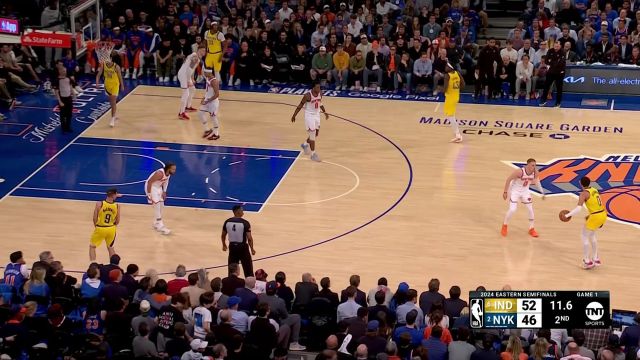 【2024年05月07日 步行者vs尼克斯集锦】魔高一尺道高一丈！哈利伯顿三分命中留下2.5秒 哈腾后场推射三分压哨命中