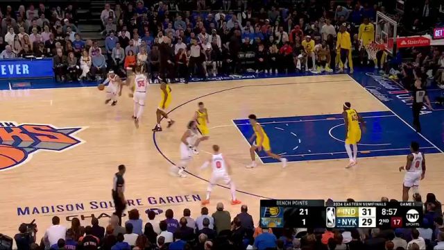 【2024年05月07日】NBA东部半决赛G1：步行者vs尼克斯第2节中文解说录像回放
