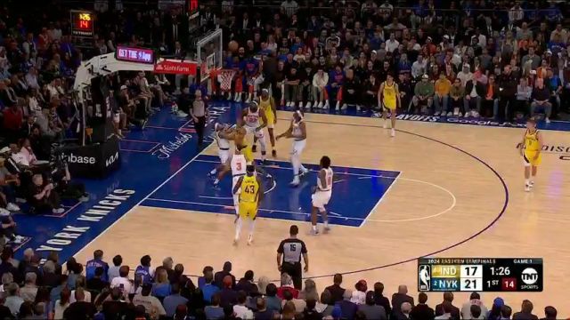 【2024年05月07日】NBA东部半决赛G1：步行者vs尼克斯第1节英文原声录像回放