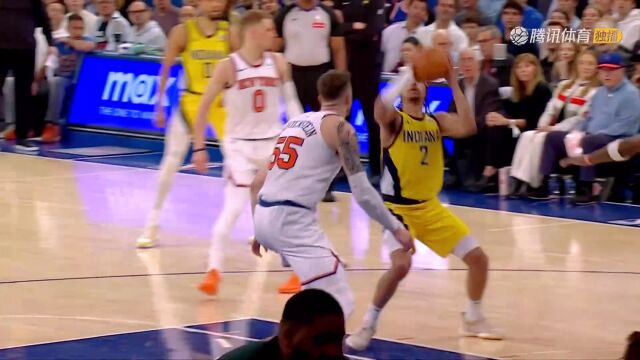 【2024年05月07日 步行者vs尼克斯集锦】矮26厘米照样送大帽😤布伦森强硬盖下特纳