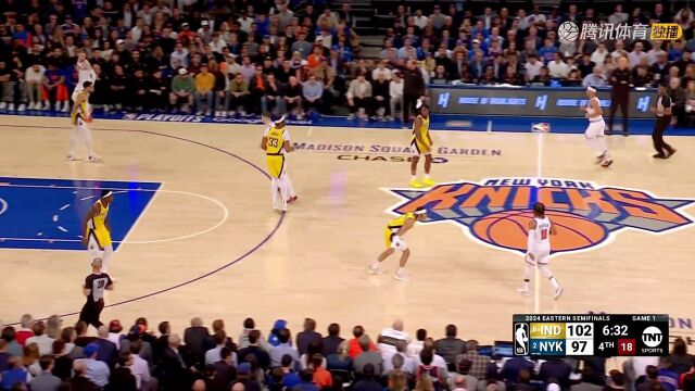 【2024年05月07日 步行者vs尼克斯集锦】内史密斯炸裂隔扣米罗 平筐直接飞了出去😱