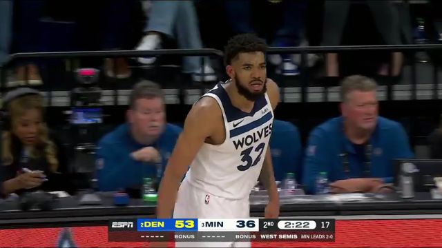 【2024年05月11日】NBA西部半决赛G3：掘金vs森林狼第2节中文解说录像回放