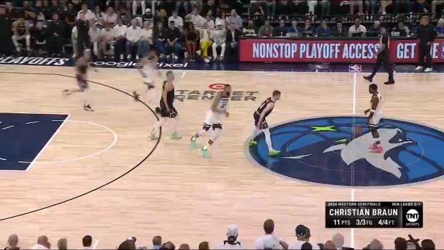 【2024年05月13日】NBA西部半决赛G4：掘金vs森林狼第4节英文原声录像回放