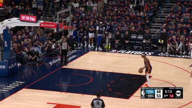 【2024年05月16日】NBA季后赛：独行侠vs雷霆第3节英文原声录像回放