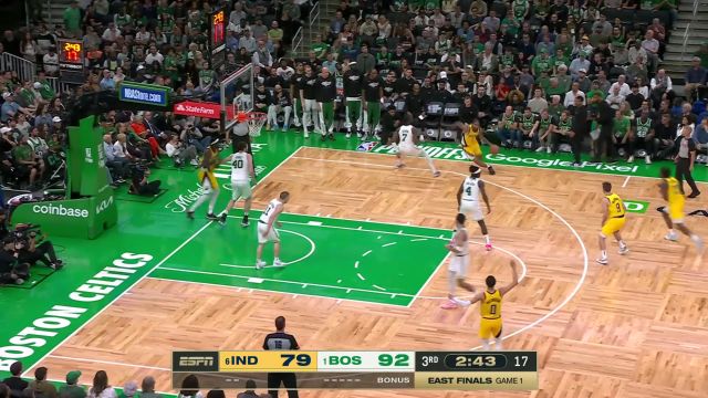 【2024年05月22日 步行者vs凯尔特人集锦】传球眼花缭乱！托平假动作瞒天过海助攻西亚卡姆干拔重扣