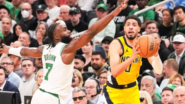 【2024年05月22日 步行者vs凯尔特人集锦】东部决赛变菜鸡互啄：塔图姆哈利伯顿决胜时刻低级失误互相喂饭