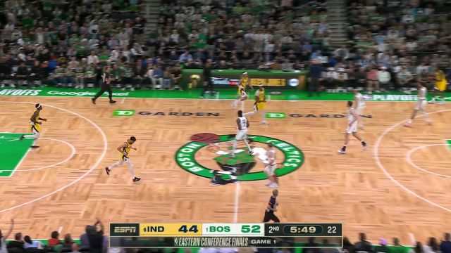 【2024年05月22日 步行者vs凯尔特人集锦】包夹就要付出代价！塔图姆面对包夹分球克奈特直杀篮下扣篮得手