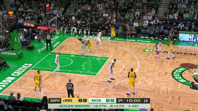 【2024年05月22日 步行者vs凯尔特人集锦】快攻反击势如破竹！霍乐迪成功抢断妙传塔图姆快攻篮下上篮打进