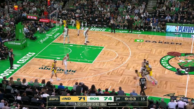 【2024年05月22日 步行者vs凯尔特人集锦】醉翁之意不在酒 哈利伯顿假突真传助攻西亚卡姆双臂暴扣炸筐