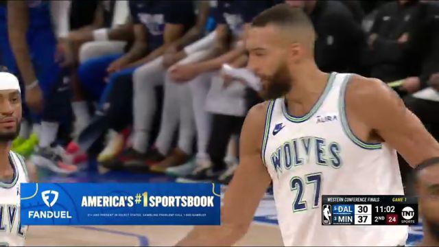 【2024年05月23日】NBA西部决赛G1：独行侠vs森林狼第2节英文原声录像回放