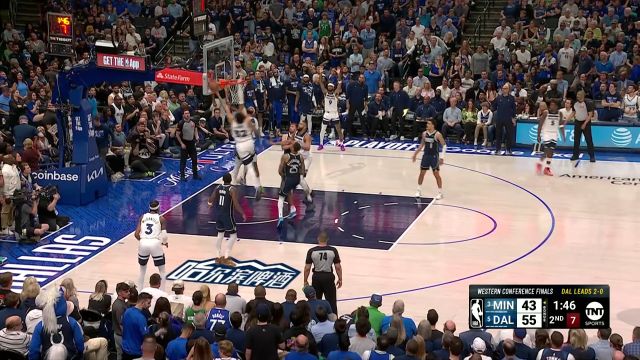 【2024年05月27日 森林狼vs独行侠集锦】终于等到你！唐斯连续冲击篮下结束运动战得分荒